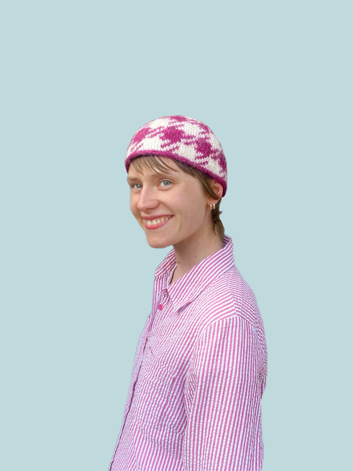 Check me out beanie pattern